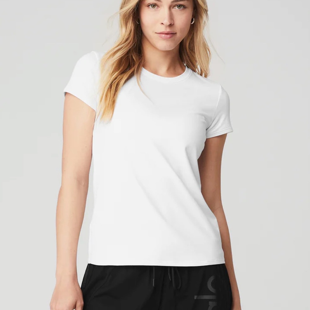 Alo soft white tshirt